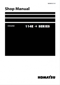 repair manual Komatsu Engine 114E-5 Series Shop Manual PDF