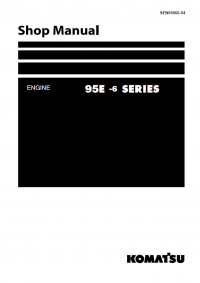 repair manual Komatsu Engine 95E-6 Series Shop Manual PDF