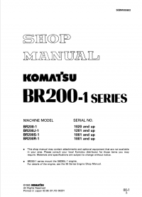 repair manual Komatsu Machine Model BR200-1 Series Shop Manual PDF