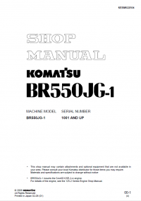 repair manual Komatsu BR550JG-1 Machine Crusher Shop Manual PDF