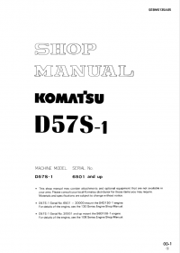 repair manual Komatsu Crawler Dozer D57S-1 Shop Manual PDF