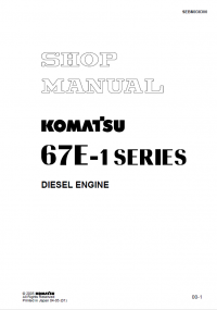 repair manual Komatsu Diesel Engine 67E-1 Series Shop Manual PDF