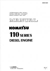 repair manual Komatsu Diesel Engine 110 Series Shop Manual PDF