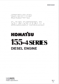 repair manual Komatsu Diesel Engine 155-4 Series Shop Manual PDF