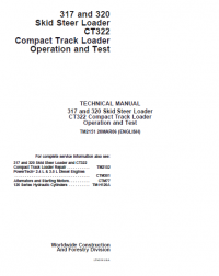 repair manual John Deere 317, 320 and CT322 Loader PDF Operation and Test Manual
