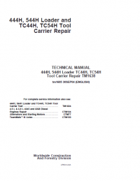 repair manual John Deere Loaders 444H, 544H Repair PDF Manual TM1638