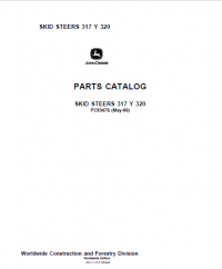 repair manual John Deere Skid Steers 317 Y 320 PDF Parts Catalog PC9347S