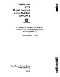 repair manual John Deere Series 400 6076 DIESEL Engines Component Technical Manual PDF