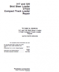 repair manual John Deere Loaders 317, 320 and CT322 PDF Repair Manual