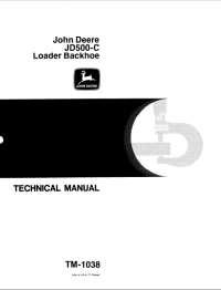 repair manual John Deere JD500-C Loader Backhoe Technical Manual PDF