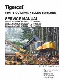 repair manual Tigercat Feller Buncher 860C, 870C, L870C Service Manual PDF
