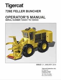 repair manual Tigercat Feller Buncher 726E Operator’s Manual PDF