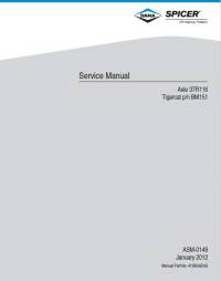 repair manual Dana Spicer Tigercat Axle 37R116 Service Manual PDF