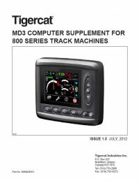 repair manual Tigercat MD3 Computer Supplement For 800 Series Track Machines PDF