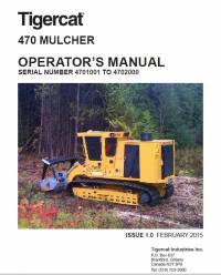 repair manual Tigercat Mulcher 470 Operator’s and Service Manual PDF