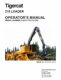 repair manual Tigercat Loader 215 Operator’s Manual PDF