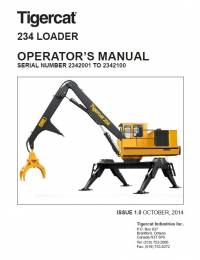 repair manual Tigercat Loader 234 Operator’s and Service Manual PDF
