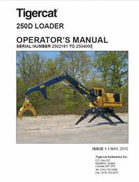 repair manual Tigercat Loader 250D Operator’s and Service Manual PDF