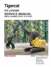 repair manual Tigercat Logger 875 Service Manual PDF