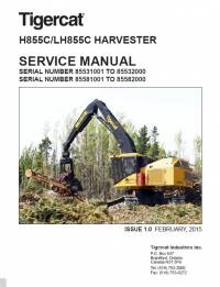 repair manual Tigercat Harvester H855C, LH855C Service Manual PDF