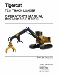 repair manual Tigercat Track Loader T234 Operator’s and Service Manual PDF