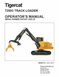 repair manual Tigercat Track Loader T250C Operator’s Manual PDF