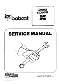 repair manual Bobcat X120 Compact Excavator PDF Service Manual