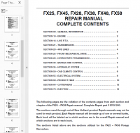 repair manual New Holland FX25 FX45 FX28 FX38 FX48 FX58 Repair Manual
