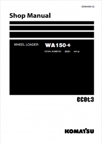 repair manual Komatsu WA150-6 Wheel Loader Shop Manual PDF