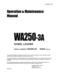 repair manual Komatsu WA250-3A Wheel Loader Operation and Maintenance Manual PDF