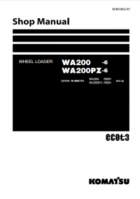repair manual Komatsu Wheel Loader WA200-6, WA200PZ-6 Shop Manual PDF