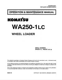 repair manual Komatsu Wheel Loader WA250-1LC Operation and Maintenance Manual PDF
