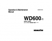 repair manual Komatsu Wheel Dozer WD600-1 Operation and Maintenance Manual PDF