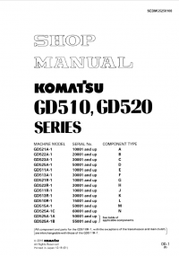 repair manual Komatsu GD510, GD520 Machine Model Shop Manual PDF
