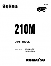 repair manual Komatsu Dump Truck 210M Set of Shop Manuals PDF