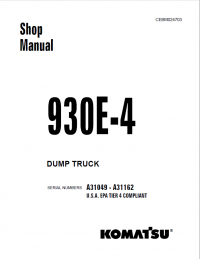 repair manual Komatsu Dump Truck 930E-4 Shop Manual PDF
