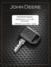 repair manual John Deere PowerTech 2.4L, 3.0L OEM Diesel Engines Operator’s Manual PDF