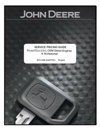 repair manual John Deere PowerTech 2.9L OEM Diesel Engines And Accessories Service Pricing Guide PDF
