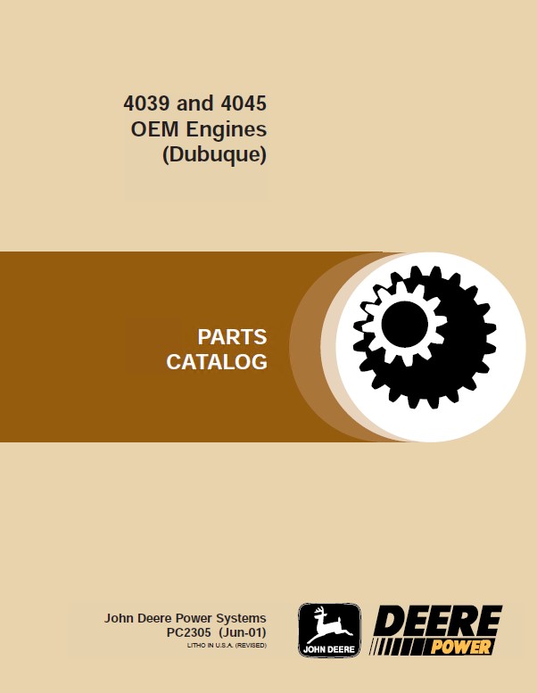 John Deere 4039, 4045 OEM Engines Parts Catalog PDF