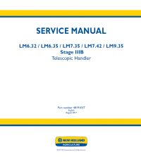 repair manual New Holland LM6.32/35/LM7.35/42/LM9.35 Stage IIIB Telescopic Handler Manual PDF