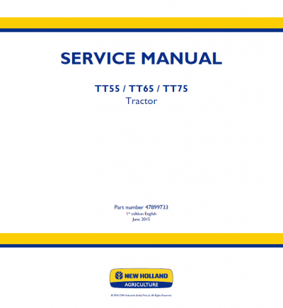 New Holland TT55-TT65-TT75 Tractors PDF Service Manuals