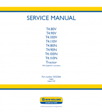 repair manual New Holland Tractors T4.80/90/100/110 V/N PDF Service Manual PDF