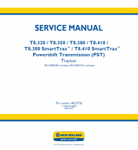 repair manual New Holland Tractor T8.320-T8.410 SmartTrax PST PDF Service Manual