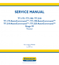 repair manual New Holland T7.175/T.190/T7.210 Stage IV PDF Service Manual PDF