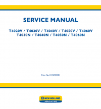 repair manual New Holland Tractors T4020V-T4060V/N PDF Service Manuals