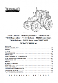 repair manual New Holland T4020/4030/4040/4050 Deluxe/Supersteer Tractors PDF Manual