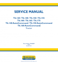 repair manual New Holland T6.120/140/150/155/160/165/175 AutoCommand PDF Manual