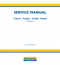 repair manual New Holland T3010/3020/3030/3040 Tractors PDF Manual