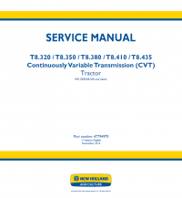 repair manual New Holland T8.320/350/380/410/435 CVT PDF Service Manual