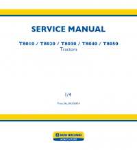 repair manual New Holland Tractors T8010 - T8050 PDF Service Manual